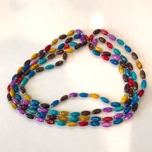 64” beaded necklace